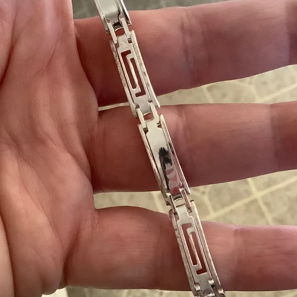 Sterling SILVER 925 GREEK DESIGN WOMAN BRACELET NEW​